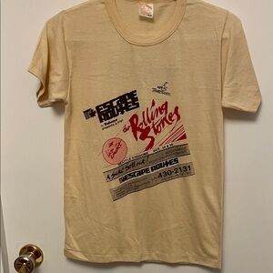 1981 Rolling Stones American Tour Escape Routes Single Stitch Tee Size Small
